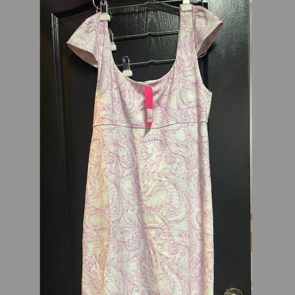 Lilly Pulitzer Laurent dress purple quartz sunshine swirl embroidery 16